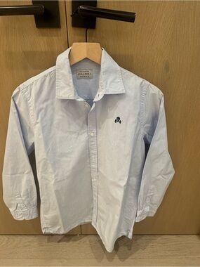 Boys Light Blue Button-Down Shirt